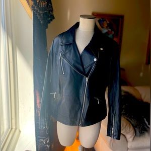Vegan leather moto jacket by prabal Grung excellent condition